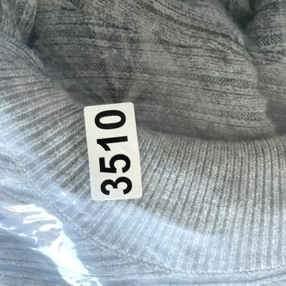 Anthropologie Moth Cowl Neck Sweater Women Large Gray Ribbed Soft Minimal Slouch - Picture 15 of 16